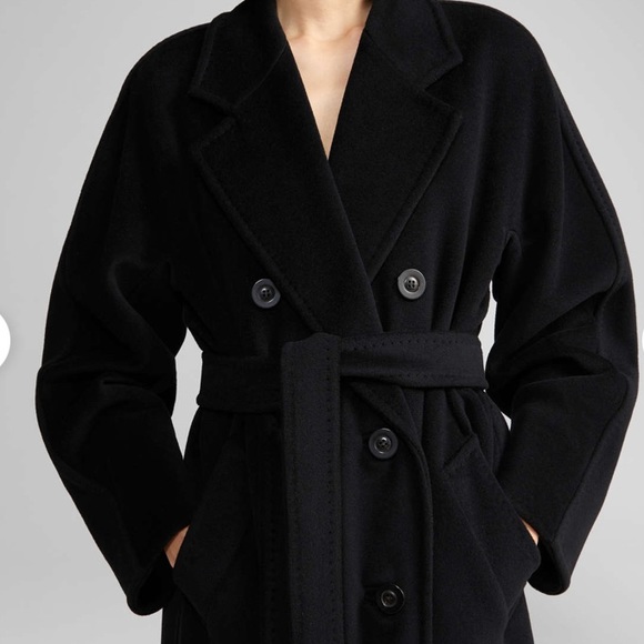 Max mara maxmara madame icon 101801 black coat - Picture 6 of 14